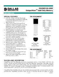 Datasheet DS2502 manufacturer Dallas